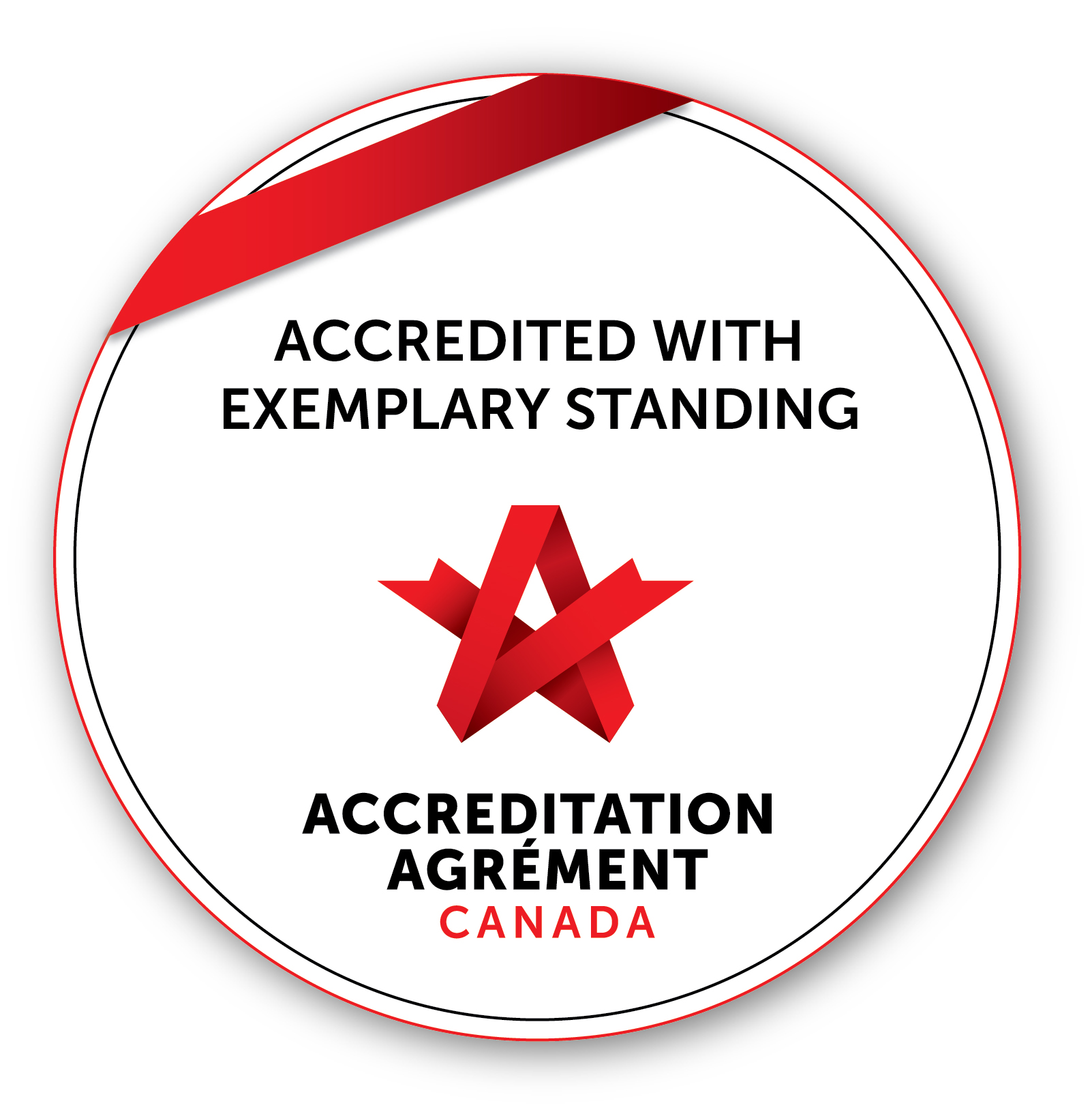 Accredited with Exemplary Standing seal